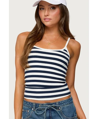 Edikted Women's Bailee Striped Ribbed Tank Top