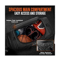 Squatz Travel Duffle Bag Pack, Foldable Overnight Bag with Compartments, Tear-Resistant Carry-On
