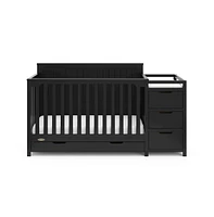 Graco Hadley 5-in-1 Convertible Crib and Changer with Drawer (Black)