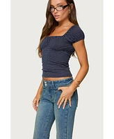 Edikted Women's Stefania Polka Dot Top