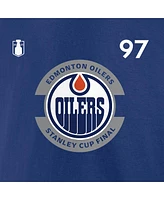 Fanatics Men's Connor McDavid Royal Edmonton Oilers 2025 Stanley Cup Final Name Number T-Shirt