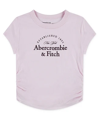 abercrombie kids Girls Anf Heritage Logo Graphic Ruched T-Shirt