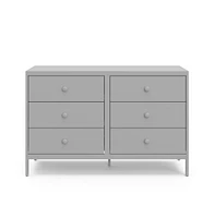 Graco Universal 6 Drawer Dresser - Pebble Gray