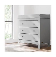 Graco Noah 3 Drawer Chest with Changing Topper (Pebble Gray)