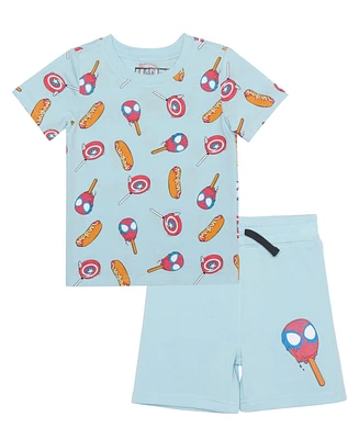 Spider-Man Toddler Boys 2-Piece Crewneck T-Shirt and Shorts Set