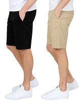 Galaxy By Harvic Men's 2-Pack Flex Stretch Chino Shorts