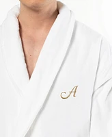 Linum Home Turkish Personalized Unisex Anovia Velour Cotton Bathrobe