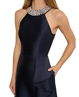 Adrianna Papell Women's Embellished Halter Ball Gown