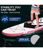 Free-Flow Inflatable Kids Stand-Up Paddle Board – Welded Design, Hand Pump, 3-Shaft Paddle, Leash, Fin, Repair Kit & Backpack Included