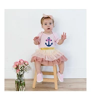 Sweet Wink Baby Girls Anchor Bow Short Sleeve Bodysuit