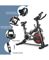 Indoor Silent Belt Drive Adjustable Resistance Cycling Stationary Bike