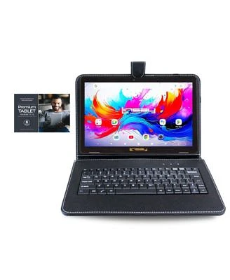 Linsay 10.1 X22octa Core 256gb Storage Android 15 Tablet With Black Style Keyboard Premium Tablet Variety Applications