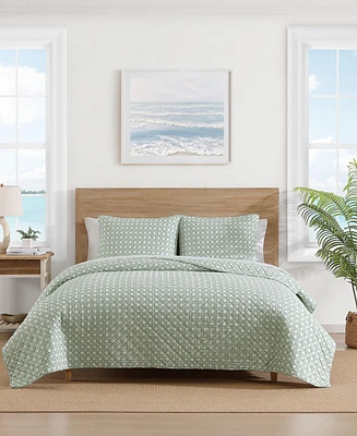 Tommy Bahama Diamond Isle Cotton Reversible 3-Pc. Quilt Set