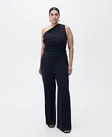 Mango Women's Draped Detail Asymmetrical Jumpsuit