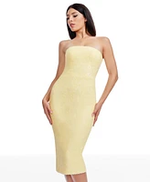 Dress the Population Women's Viviana Sequined Strapless Bodycon Dress