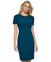 Calvin Klein Women's Short-Sleeve Scuba Sheath Dress