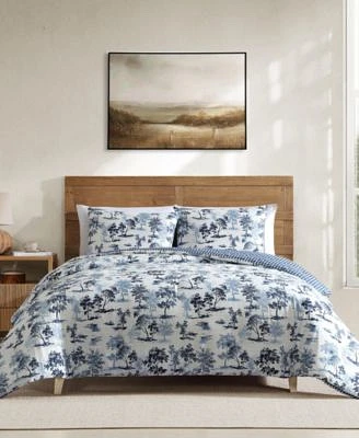 Eddie Bauer Vintage Forest Toile Reversible Comforter Sets