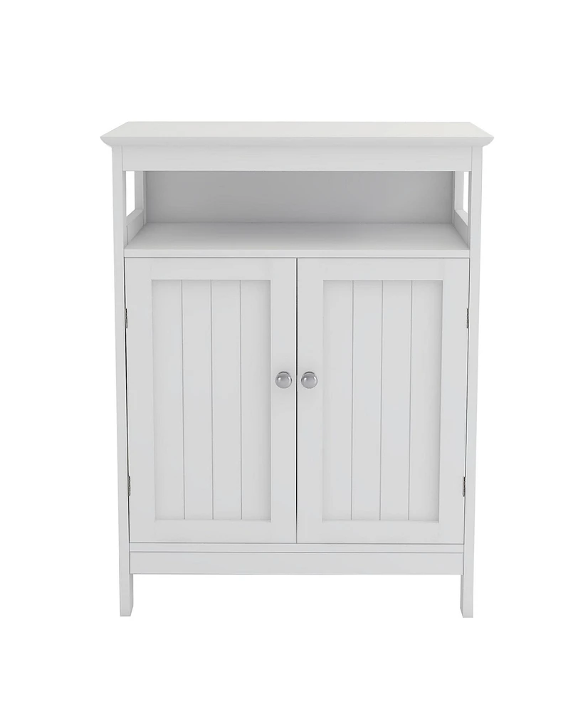 Casainc Bathroom Storage Cabinet with Double Shutter Doors in White, Elegant & Functional
