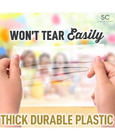 200 Pack Candy Treat Cellophane Bags - 5x7 Thick Plastic Candy Bags with Ties for Goodie Bags