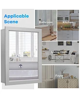 Volenca Mirrored Bathroom Medicine Cabinet with Single Door and Adjustable Shelf