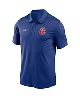 Nike Men's Royal Atlanta Braves Cooperstown Collection Logo Franchise Performance Polo Shirt