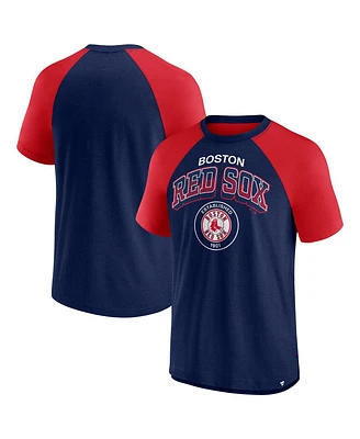 Fanatics Men's Navy/Red Boston Red Sox Fundamentals Walk Off Raglan T-Shirt