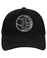 Pro Standard Men's Black Brooklyn Nets Paint the City Pinch Front Snapback Hat