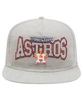New Era Men's Gray Houston Astros Corduroy Golfer Snapback Hat