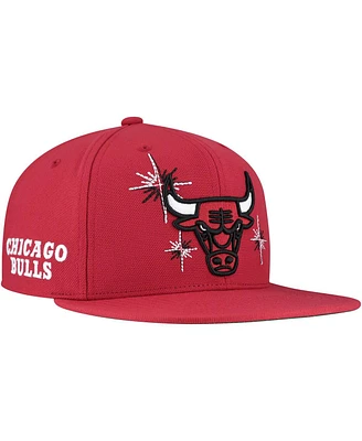 Mitchell & Ness Men's Red Chicago Bulls Starlight Snapback Hat