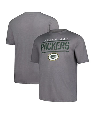 Fanatics Men's Heather Gray Green Bay Packers Big Tall Top Notch T-Shirt