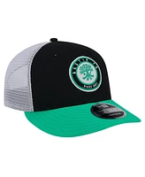 New Era Men's Black Austin Fc Throwback Trucker Low Profile 9FIFTY Snapback Hat