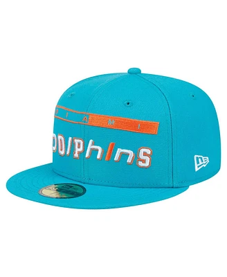 New Era Men's Aqua Miami Dolphins Ransom 59FIFTY Fitted Hat