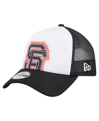 New Era Toddler White/Black San Francisco Giants Painted A-Frame 9FORTY Trucker Adjustable Hat