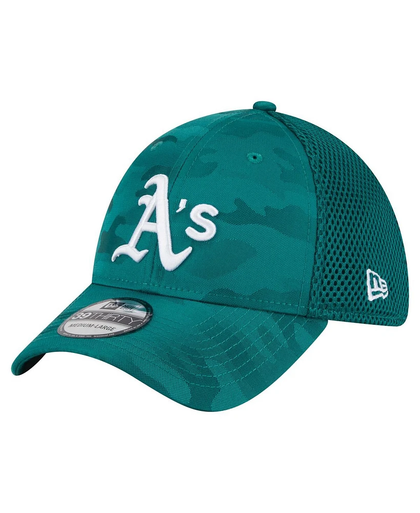 New Era Big Boys and Girls Green Athletics Camo 39THIRTY Flex Hat