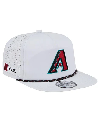 New Era Men's White Arizona Diamondbacks Perforated Golfer Snapback Hat