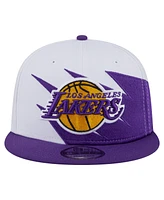 New Era Big Boys and Girls White Los Angeles Lakers Jagged 9FIFTY Snapback Hat