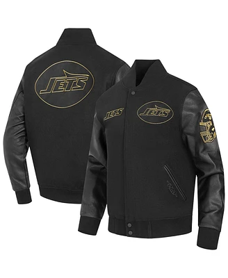 Pro Standard Men's Black New York Jets Full-Zip Varsity Jacket