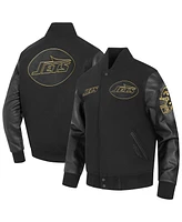 Pro Standard Men's Black New York Jets Full-Zip Varsity Jacket