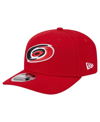 New Era Men's Red Carolina Hurricanes Logo Basic 9SEVENTY Adjustable Hat