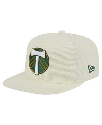 New Era Men's Cream Portland Timbers 2025 Kickoff Snapback Golfer Hat