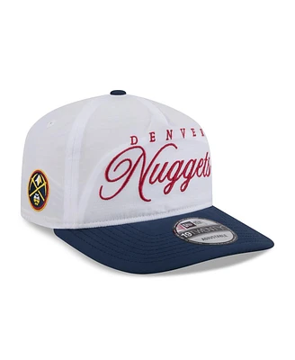 New Era Men's White/Navy Denver Nuggets 2025 Nba Draft On-Stage Nylon 19TWENTY Adjustable Hat