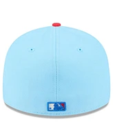 New Era Men's Light Blue/Red Cincinnati Reds 2025 Fourth of July Low Profile 59FIFTY Fitted Hat