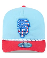 New Era Men's Light Blue/Red San Francisco Giants 2025 Fourth of July Golfer Snapback Hat