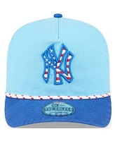 New Era Men's Light Blue/Blue New York Yankees 2025 Fourth of July Golfer Snapback Hat