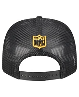 New Era Men's Black Pittsburgh Steelers Team Collection 9SEVENTY Stretch-Snap Adjustable Hat