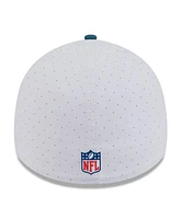 New Era Men's White/Midnight Green Philadelphia Eagles 2025 Nfl Training Camp 39THIRTY Flex Hat