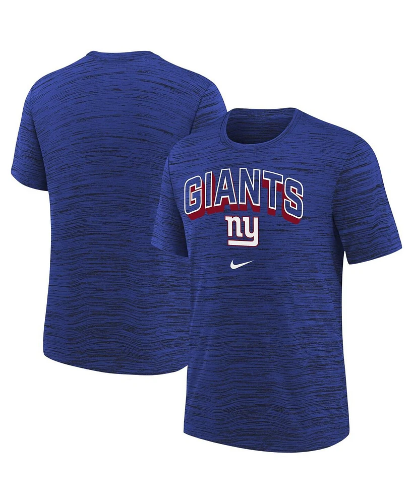 Nike Big Boys and Girls Royal New York Giants Sideline Velocity Performance T-Shirt