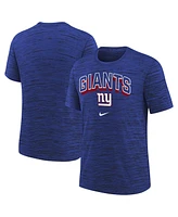 Nike Big Boys and Girls Royal New York Giants Sideline Velocity Performance T-Shirt