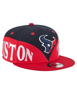 New Era Men's Navy/Red Houston Texans Split 9FIFTY Snapback Hat