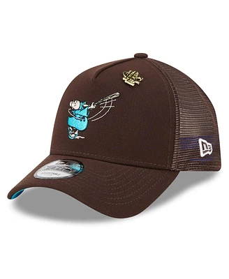 New Era Men's Brown San Diego Padres 2025 Big League Chew A-Frame 9FORTY Adjustable Trucker Hat